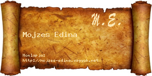 Mojzes Edina névjegykártya