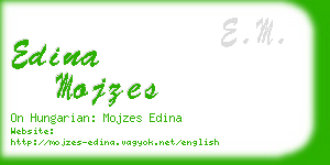 edina mojzes business card